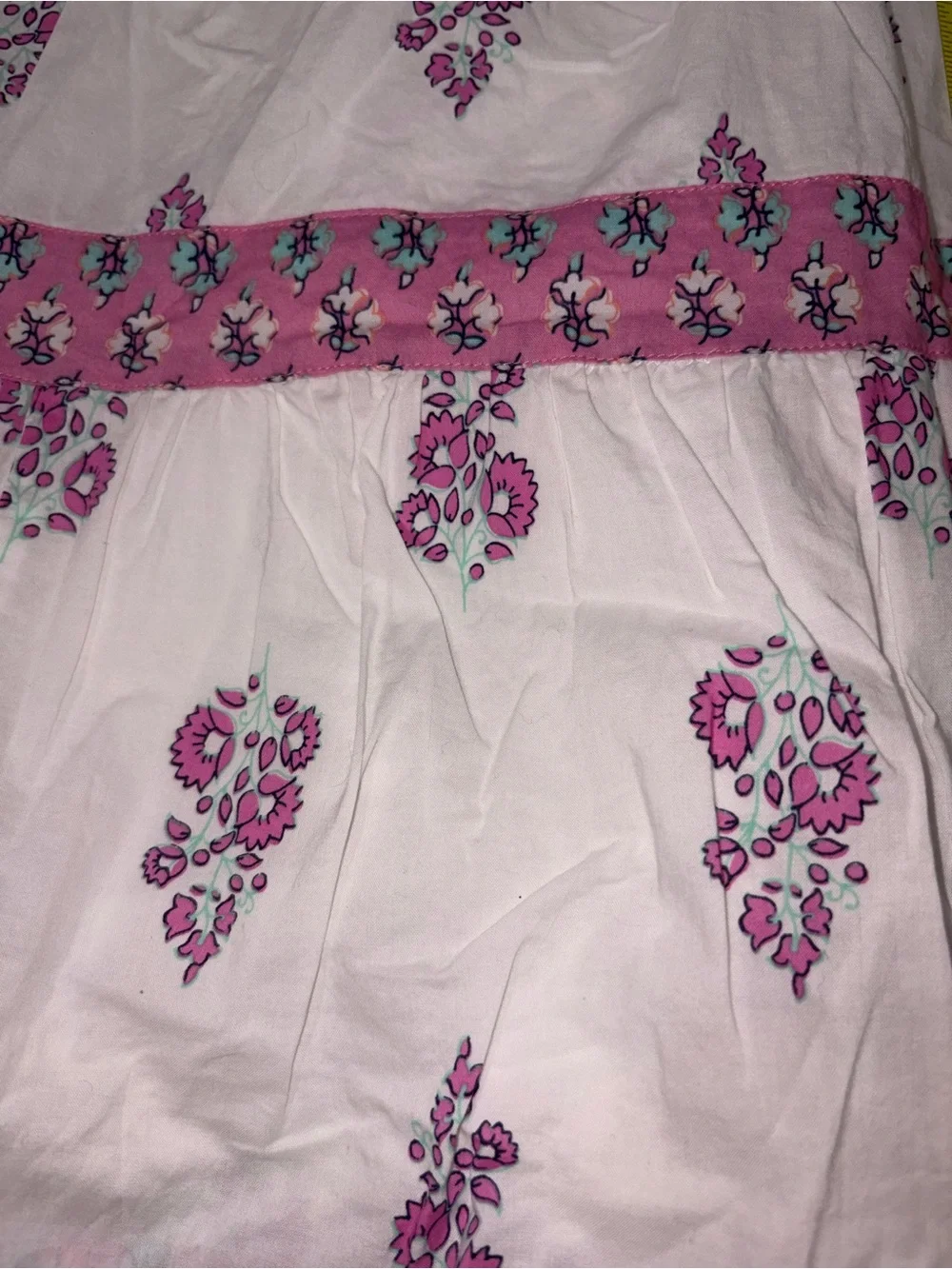 Like new J.Crew Blue Floral cottagecore boho Tiered Midi Dress Sz.4